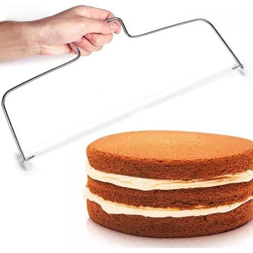 Justdolife Wire Cake Cutter Slicer Adjustable Stainless Steel DIY Butter Bread Divider Pastry Cake Kitchen Baking Tools