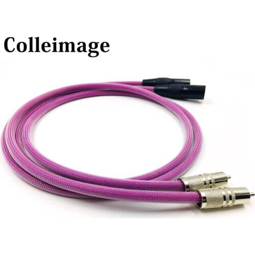 Colleimage HiFi 2 RCA to 20XLR Male Cable XLR Balanced Cable 3 Pin 2 XLR Male to 2RCA Audio Cable