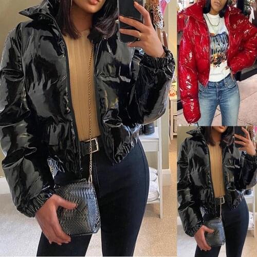 Winter womens cotton-padded jacket fashion hot style short style all-match shiny cotton jacket to keep warm thick зимняя куртка