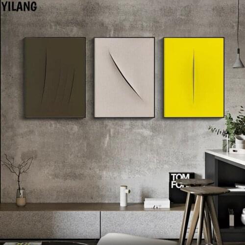 Lucio Fontana (lucio Fontana) Minimalism Art Living Room Sofa Background Decorative Painting Knife Marker Poster Canvas Painting