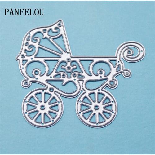 PANFELOU The Baby stroller metal crafts paper die cutting dies for Scrapbooking/DIY wedding Halloween Hand account cards