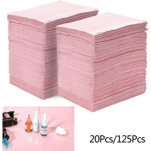 20Pcs Disposable Tattoo Clean Pad Waterproof Medical Paper Tablecloths Mat Double Layer Sheets Tattoo Accessories 45*33cm