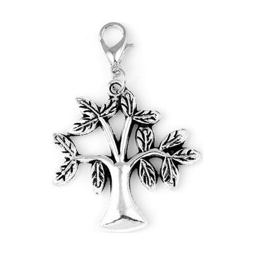20pcs/lot Family Tree Pendant Charms With Lobster Clasp For Magnetic Glass Floating Memory Locket