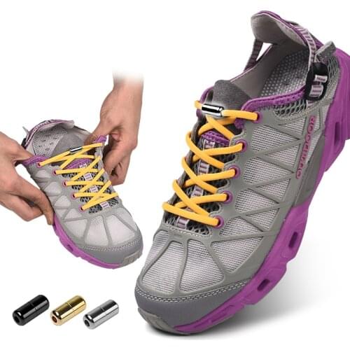 100cm New Semicircle Shoelaces Sneakers No Tie Shoelace Quick Elastic Locking Shoe laces Kids Adult Women Men Shoes lace Strings