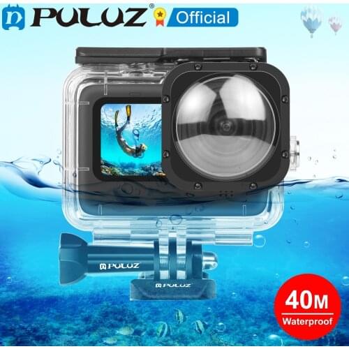 PULUZ 40m Waterproof Housing Protective Case with Buckle Basic Mount & Screw for GoPro HERO9 Black Max Lens Mod Diving Cover