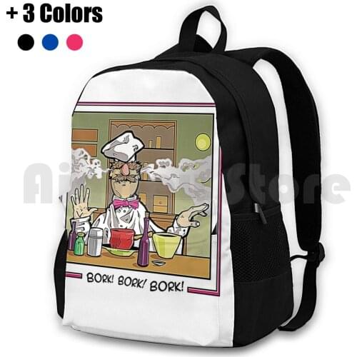 The Kitchen Swedish Chef Outdoor Hiking Backpack Waterproof Camping Travel Chef Chef Funny Hunter S Thompson Jim Henson