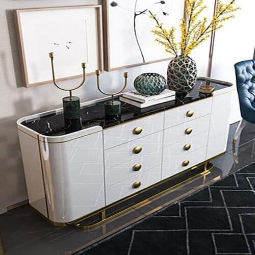 Light luxury post-modern simple American Nordic small apartment marble porch cabinet dining side cabinet restaurant home