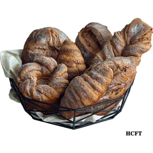 Bakery dessert house shop store decoration fake simulation clap brash Oat Ficelle Croissant baguette black rye bread model