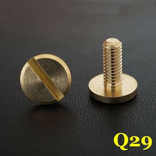 50pc Q29-10*10 Solid Brass belt screw Chicago Screw Leathercraft