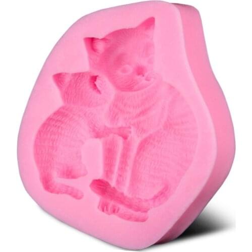 High Quality Mini Silicone Cat Shape Cake Decorating DIY Mold Handmade Fondant Mould Tool*1 D213