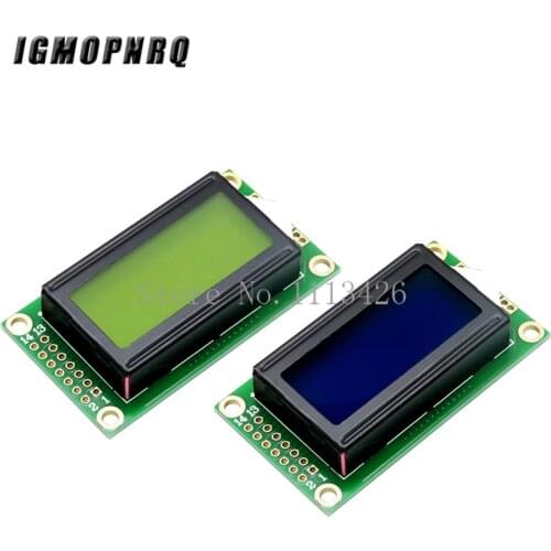 0802 LCD Module Blue/Yellow Green 8 x 2 Character Display 3.3V / 5V LED LCD Backlight for Diy Kit