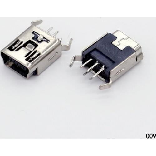 1x Mini USB Jack Port Connector for MP3 MP4 MP5 etc 180 degree DIP