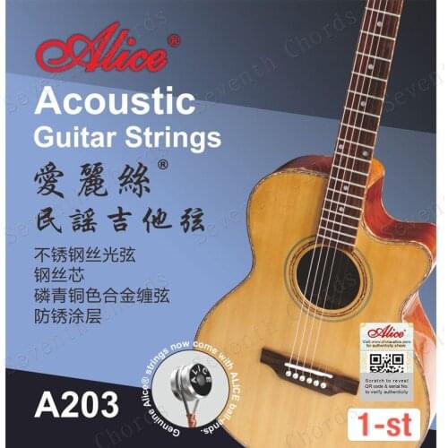 10 Pcs A203-sl Single Folk Acoustic Guitar 1 Strings E-1st 011 inch Stainless Steel 1 Strings (Not Strings Set)