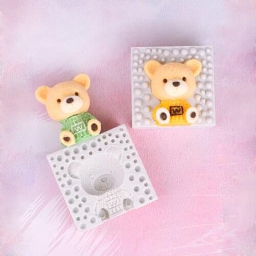 3D Cartoon Bear Molds Fondant Cakes Decorating Tools Silicone Molds Sugarcraft Chocolate Baking Tools For Cakes Gumpaste Form