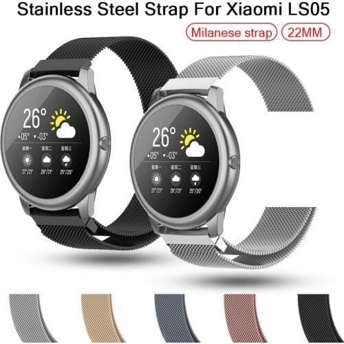 Stainless Steel Strap Band For Xiaomi LS05 Metal Replacement Bracelet For Xiaomi Haylou Solar LS05 Magnetic Clasp Mesh Wristband