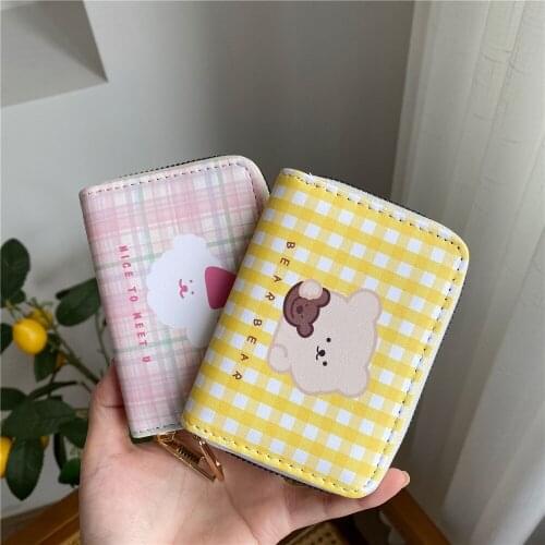 Kawaii PU Leather 11 Bits Card Holder Credit Passport Card Bag ID Passport Card Wallet Storage Case