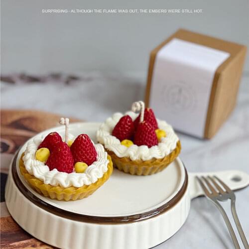 Strawberry Cake Decorative Candles Birthday Home Decorative Candles Gift Sets Wedding Table Centerpiece