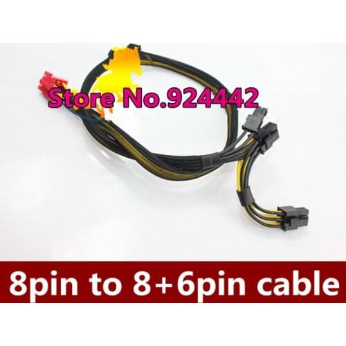 DHL 50cm 18AWG PCI-E graphics card modular power cable PSU 8pin to PCI Express 8pin+6pin PET Sleeves for Antec ECO TP NP Series