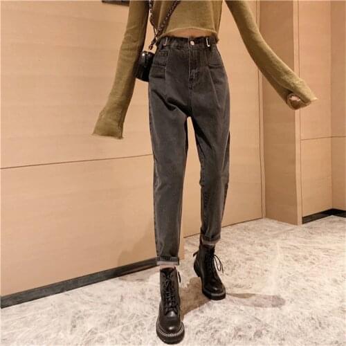 High Waist Mom Jeans Loose Plus Size Pantalones Vaqueros Mujer Cotton Denim Trousers Women Vintage Casual