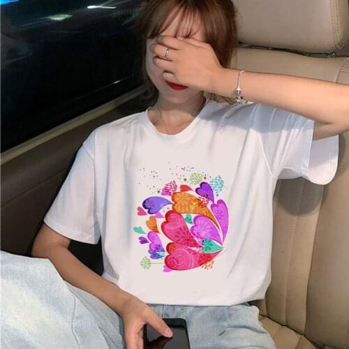 Womens Wreath T-shirt Flowers Garland Painted clothes ladies short sleeve Kawaii Tees top graphic T-shirt Top Fun Tee T-shirt