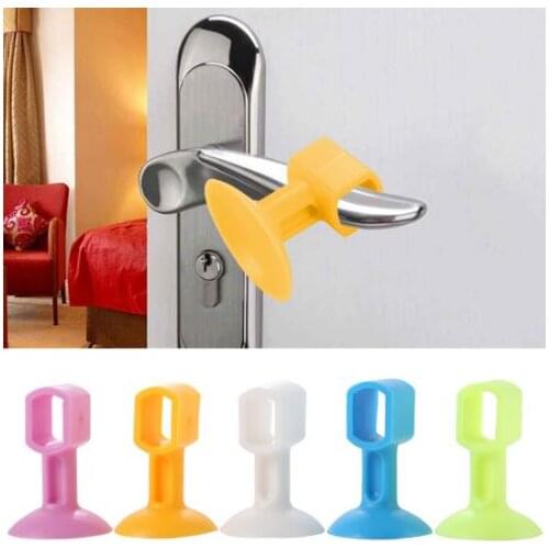 Hot sale 5PC Anti-Collision Silicone Door Stopper Silencer Crash Pad Wall Protectors Door Stop Handle Bumper Guard