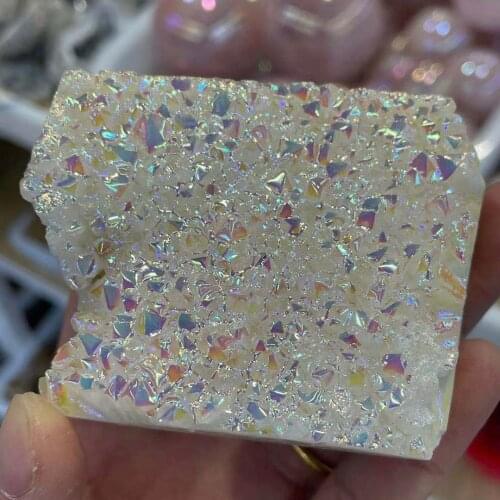 100-220g Beautiful angel aura quartz crystal cluster for decoration