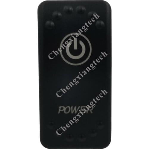 Laser Etched -POWER- Led Backlit Rocker Switch Cap for Car Boat Truck Rv Switch Auto DIY Replacing, Cover Only