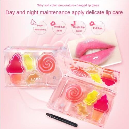 Candy Ice Cream Moisturizing Lip Balm Moisturizing Anti Chapped Lip Gloss Lip Protection Combo Makeup Lip