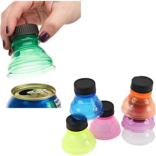 Creative 6Pcs Soda Saver Pop Beer Beverage Can Cap Flip Bottle Top Lid Protector Snap On cup cover water dispenser insulated