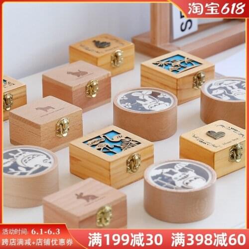 Creative wooden hand-cranked music box clockwork music box handmade diy Childrens Day to send women birthday gifts