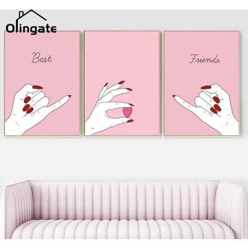 Makeup Manicures Nail Polish Prints Painting Nordic Style Pictures Wall Art Modular Canvas Poster One Piece for Room Home Decor