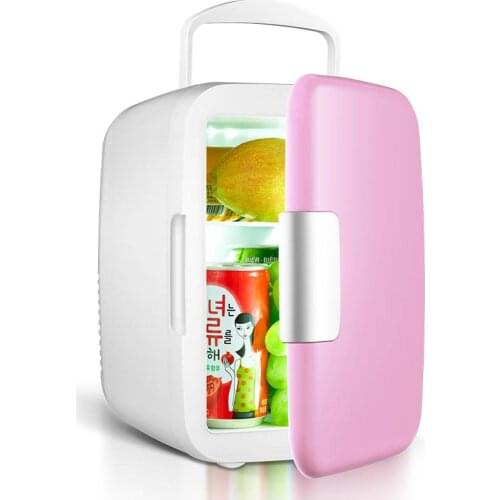 HA-Life 4L Mini Makeup Fridge Portable Cosmetic Refrigerator Compact Glass Panel Led Light Cooler Warmer Beauty Refrugerator