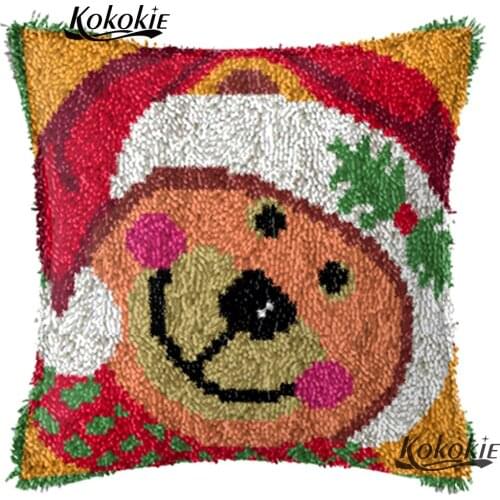 Cartoon latch hook rug kits Needlework 3d carpet Unfinished Crocheting Rug Kits Yarn cross stitch kits Embroidery Pillowcase
