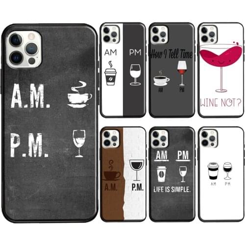 Coffee Wine Cup Soft Case For iPhone 11 12 Pro Max 12 Mini 6S 7 8 Plus SE 2020 XS Max X XR Phone Coque