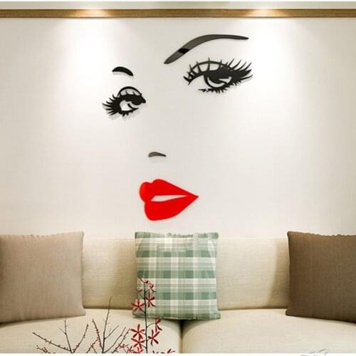 3D wall stickers beauty acrylic stickers fashion creative diy modern design sofa background wall stickers home decoration