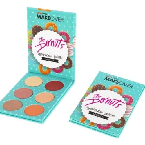 NewWell MakeOver Donuts Eyeshadow Palette Professional Makeup Pigmented Matte Orange Glitter Pink Bronze Clared Red Cream Brown