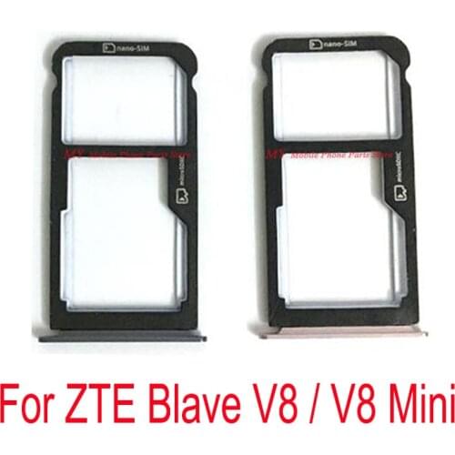 New SIM Card Tray Holder SD Card Reader Socket For ZTE Blade V8 Mini V0850 Sim Tray Card Adapter Slot Spare Repair Part