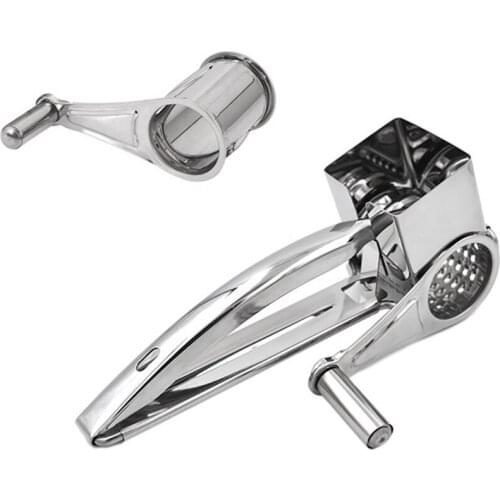New Stainless Steel Rotary Cheese Grater Cheese Grinder, Hand-Cranked Rotary Cheese Grater for Kitchen