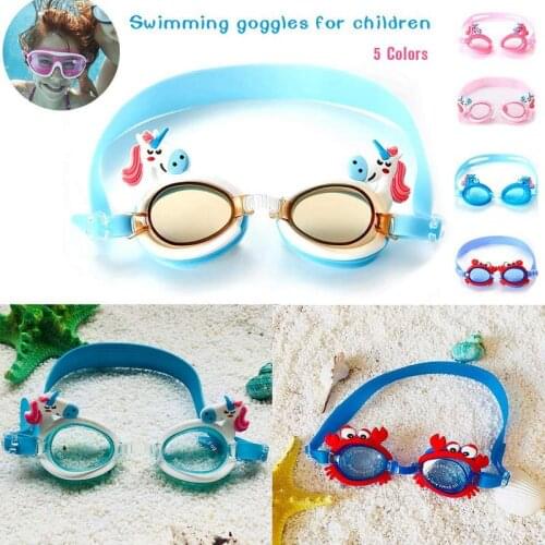 Cartoon swimming goggles for children anti-fog goggles for boys and girls swimming training swimming equipment 10p