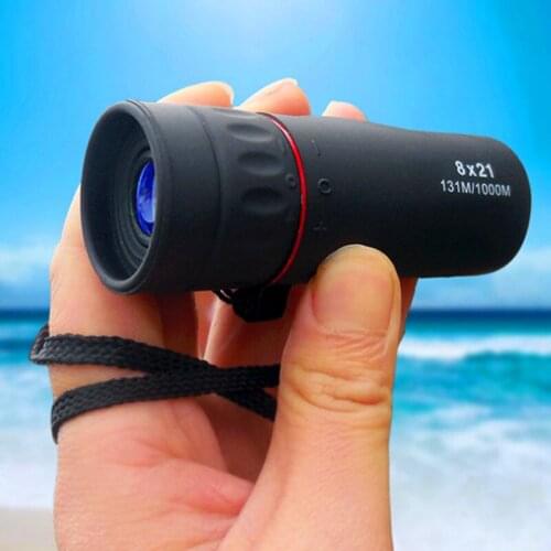 8x21 HD Optical Monocular Waterproof Mini PortablePhone Telescope Zoomable 8X Focus Telescope for Travel Hunting Scope