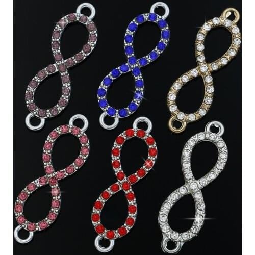 Silver Plated Love Infinity Connectors for Jewelry Making Bracelet Jewelry Findings Accessories DIY Craft 33x11mm