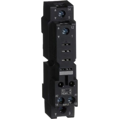 RPZF1 Socket, mixed contact, 16 A, relay type RPM1, screw clamp terminals, 250 V AC