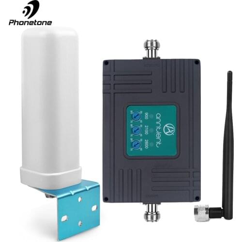 GSM 900 WCDMA 2100 LTE 2600 Mobile Phone Signal Booster 2G 3G 4G Cell Repeater 900/2100/2600MHz Cell amplifier Boost voice &data