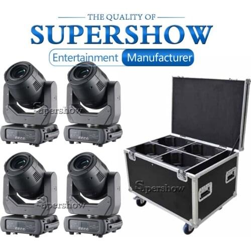 Stage Lighting Effects 200W DMX512 Control 4Pcs/Lot Flightcase Zoom LED Moving head Light for Nightclub Bar