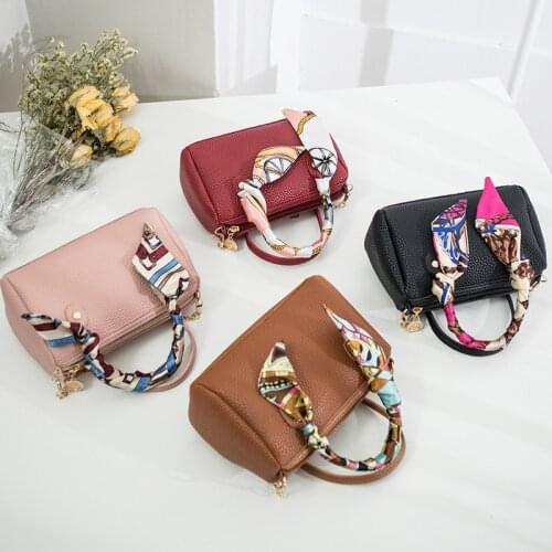 Silk Handbag 2020 Summer Small Chain Shoulder Mobile Phone Bag Korean Version of Lychee Grain Women PU Leather