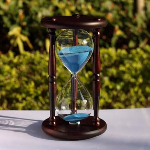Modern Wood 60Mins Sand Hourglass 18CM*32CM Wine Cabinets Living&Study Room Valentines Gift Home Decoration Sandglass ampulheta