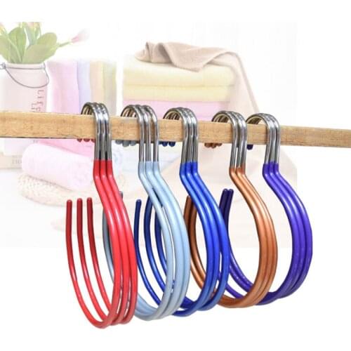 Storage Rack Colorful Multifunctional Stainless Steel Drying Rack Organizer Shoe Rack Organizer Wardrobe Belt Hanger