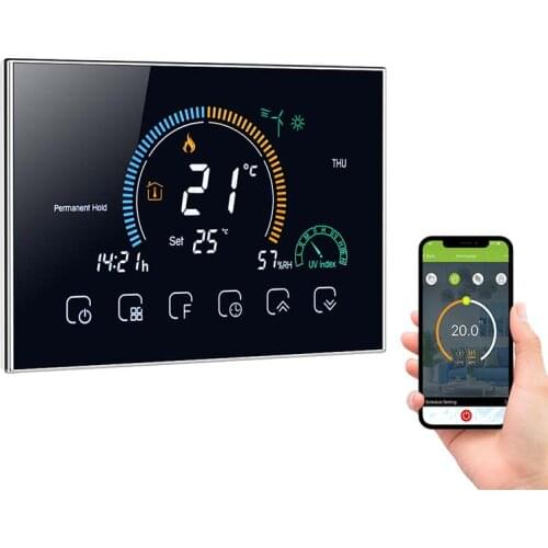 Wi-Fi Smart Programmable Thermostat Voice APP Control Backlight LCD Water/ Gas Boiler ℃/ ℉ Switchable Heating Thermoregulator