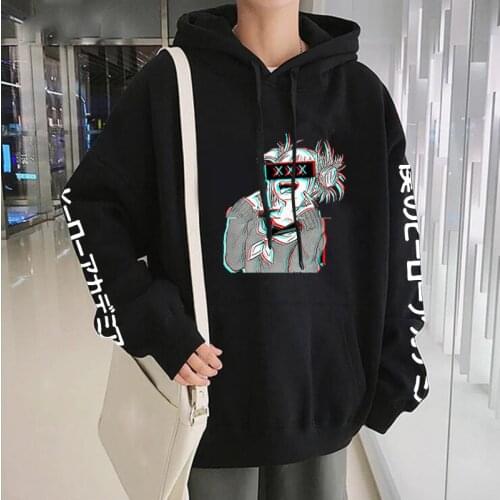 Japan Anime Himiko Toga Hoodie Sweatshirts Women Harajuku Cartoon Streetwear Pullover Unisex Oversized Long Sleeve Winter Hoodie