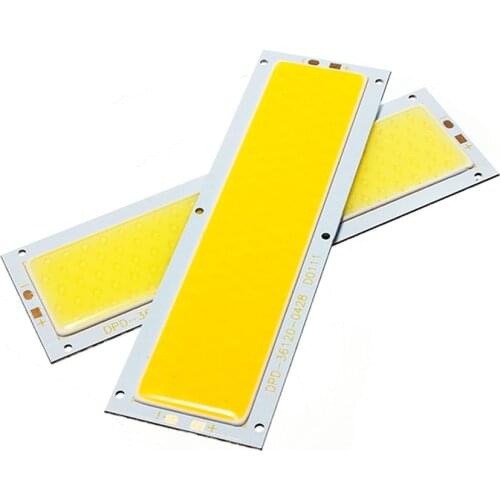 10PCS/lot Ultra Bright DC 12V 14V 10W LED COB Strip Lamp Lights Bulb for DIY 1000LM Warm Pure White 126x36MM